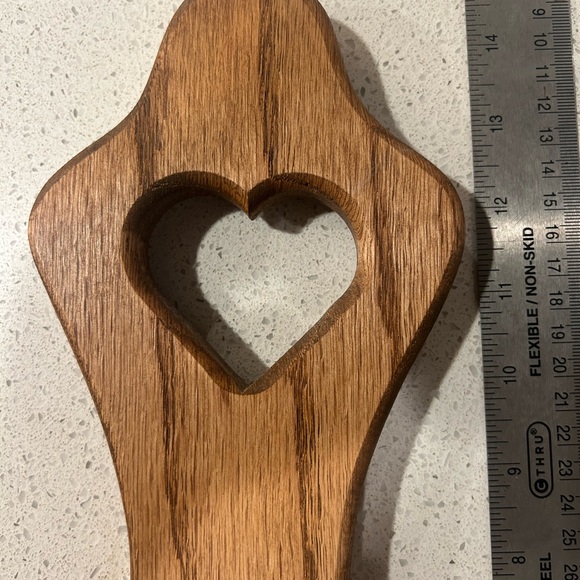 Vintage Wooden Heart Wall Candle Holder 15” - Picture 3 of 5